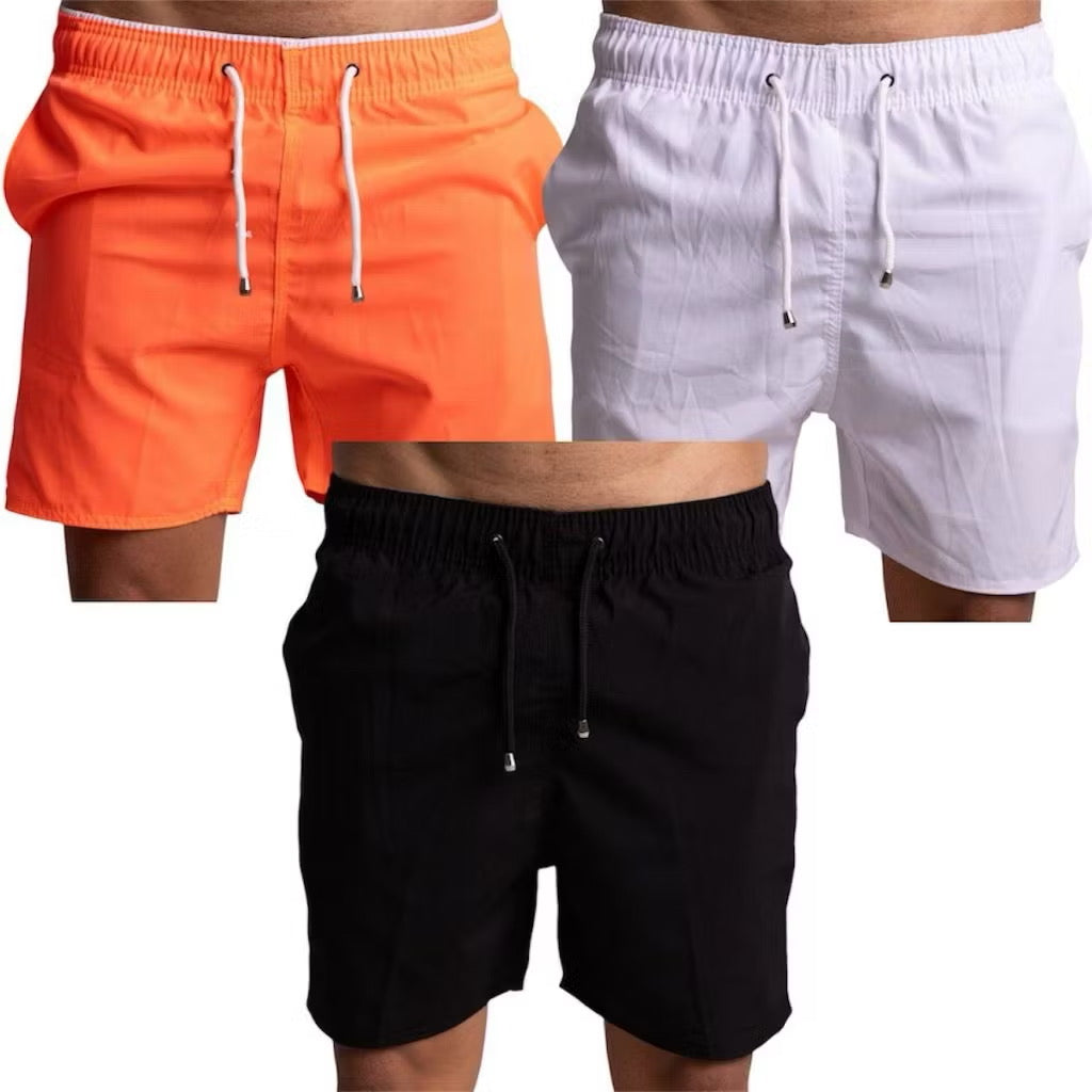 3 short tactel adulto masculino - monte seu kit / bermuda academia, verĂŁo, treino