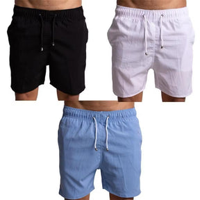3 short tactel adulto masculino - monte seu kit / bermuda academia, verão, treino