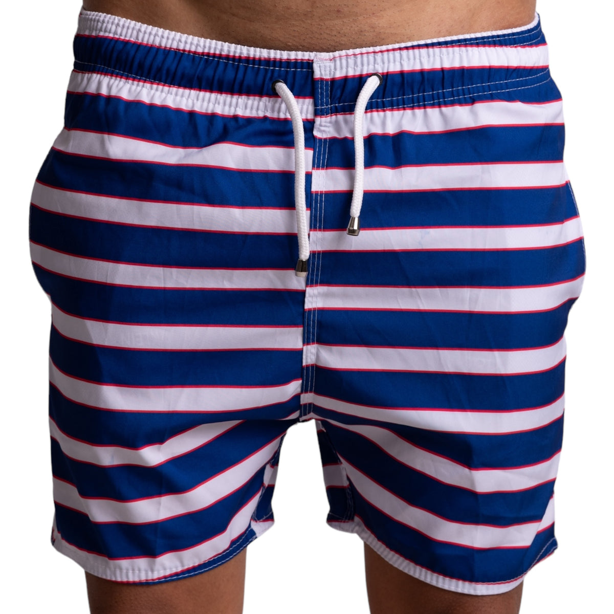 Short - listrado azul